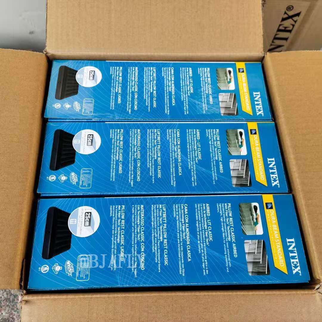 INTEX64142户外野营便携充气垫家用单双人充气床垫植绒气垫充气床