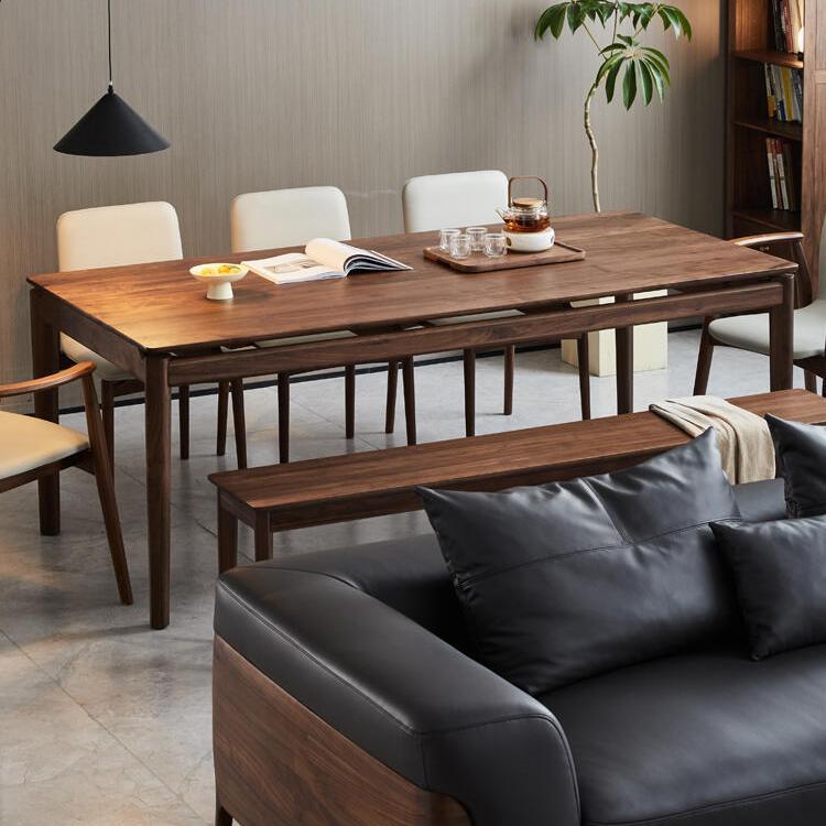 北美黑胡桃实木客厅餐桌樱桃木电脑桌北欧简约办公书桌现代纯原木