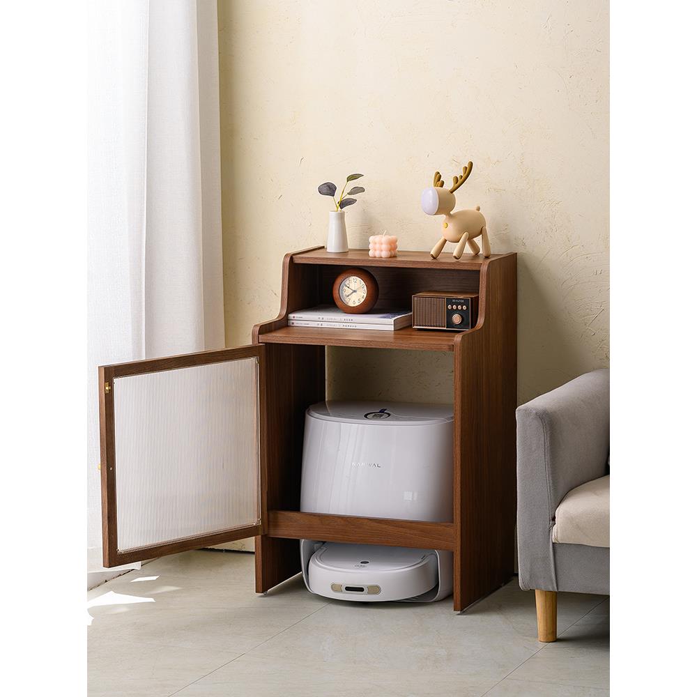 沙发边几角几置物架扫地机收纳柜客厅小茶桌茶几床头边柜电视边柜
