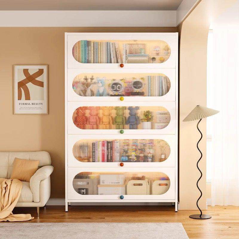 钢制防尘书柜儿童带门置物柜翻盖铁皮储物柜家用客厅展示柜置物架,3C数码配件,USB灯,淘宝优惠券,粉丝福利购,淘宝优惠卷