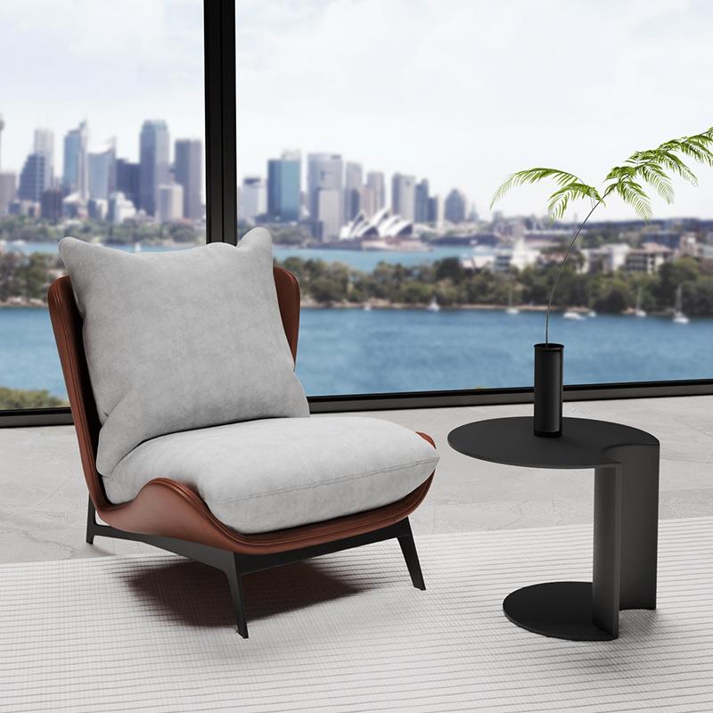 小户型极简设计师款老虎椅北欧懒人躺椅轻奢单人沙发椅阳台休闲椅