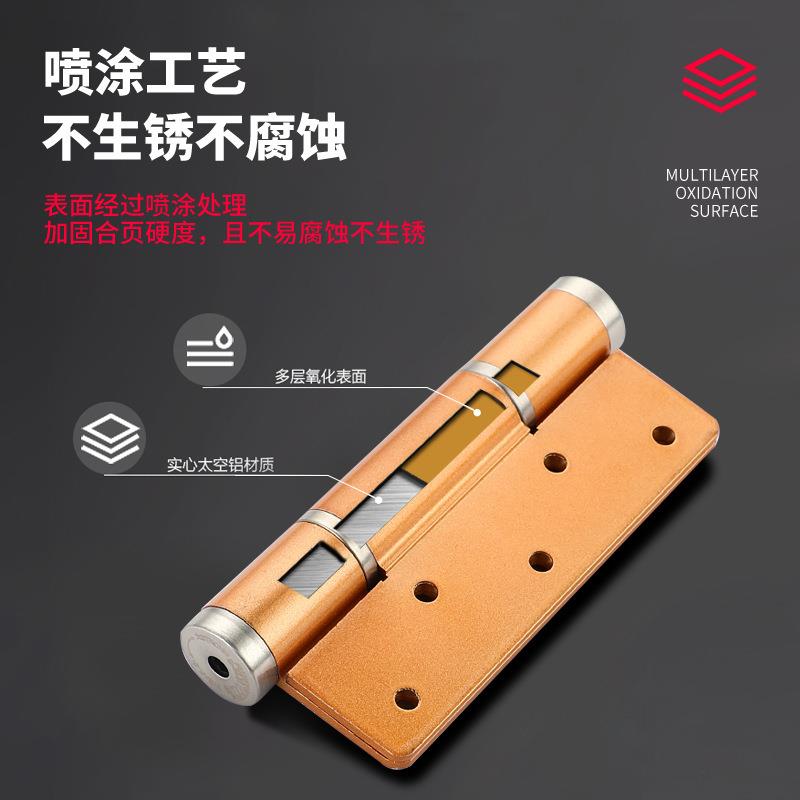 隐形门液压合页铝合金平开阻尼液压缓冲自动闭门器多功能5寸