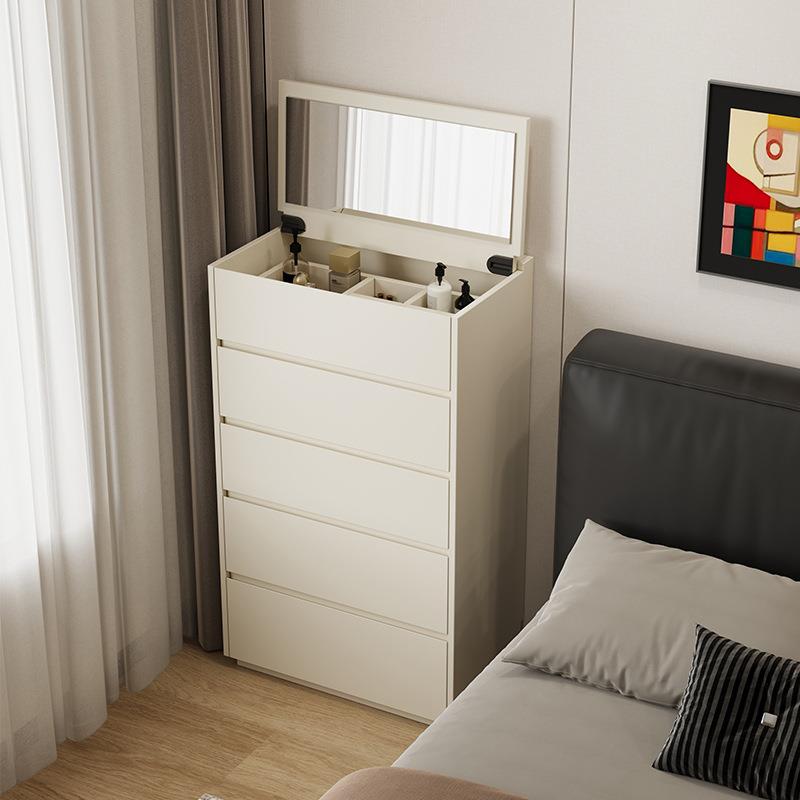 轻奢简约翻盖梳妆台斗柜一体卧室小型化妆台书桌现代多功能床头柜