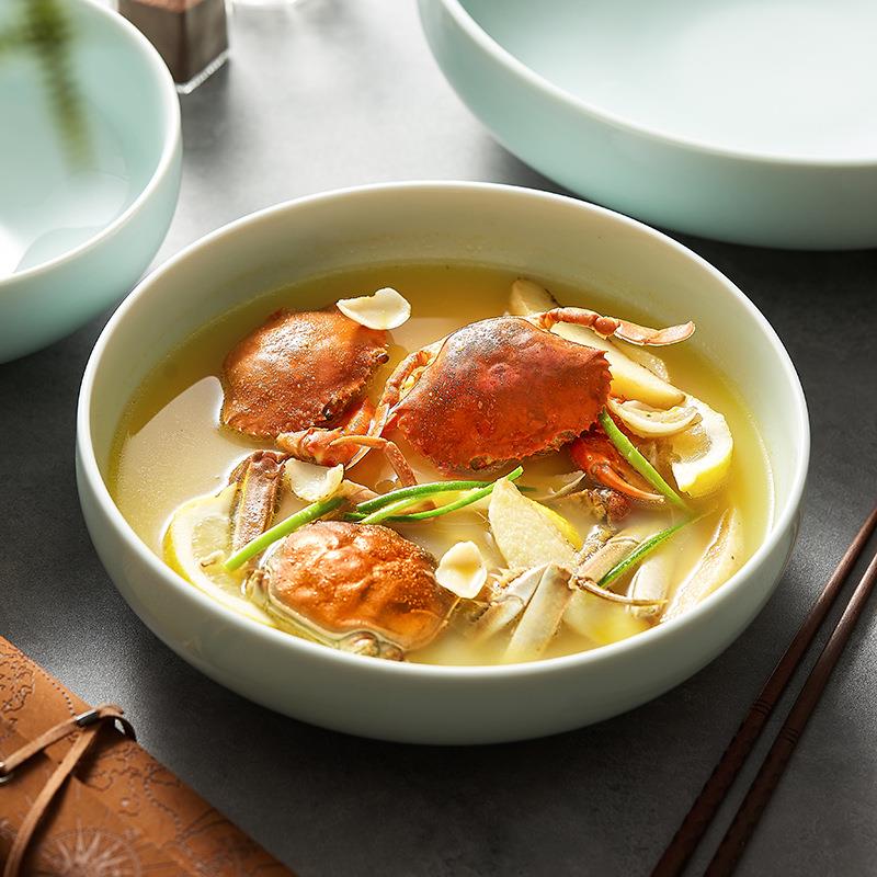 景德镇餐具钵体碗家用10寸大汤碗面碗汤盆浅口盆沙拉碗大碗商用