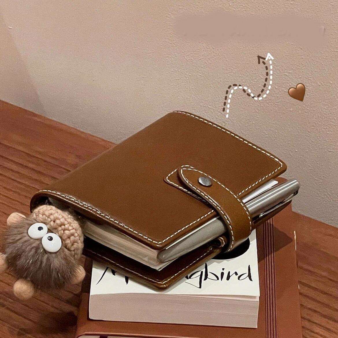 跨境m5皮质手账活页本高颜值笔记本随身口袋便携手帐日记事小本子