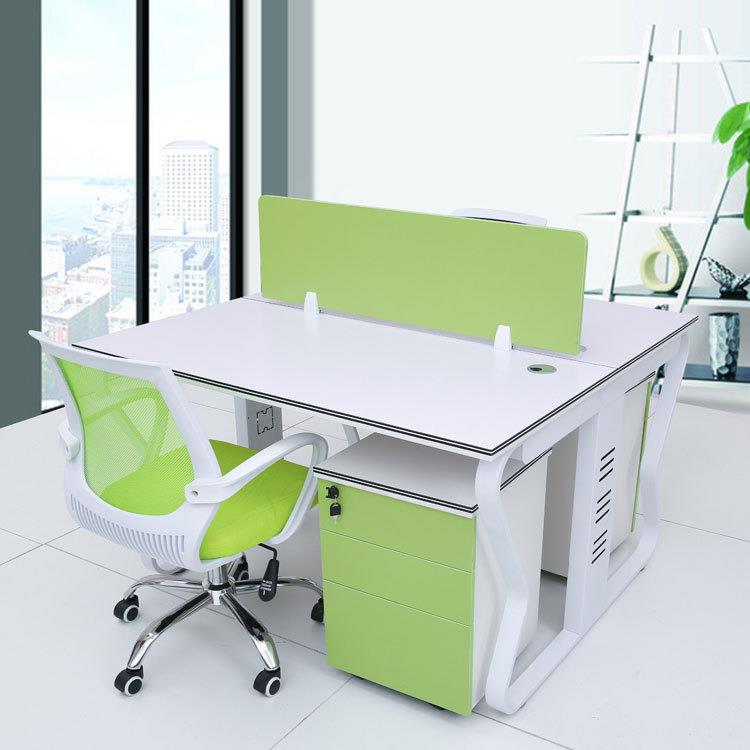 腾林办公家具开放式办公桌员工办公卡座电脑桌椅2人位屏风办公桌