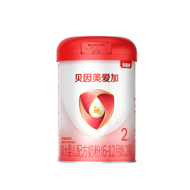 贝因美爱加婴儿配方奶粉2段800g/罐奶粉含乳铁蛋白官方正品旗舰店