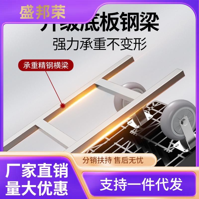 小推车拉货折叠手推车搬运车家用便携快递静音加厚平板拖车