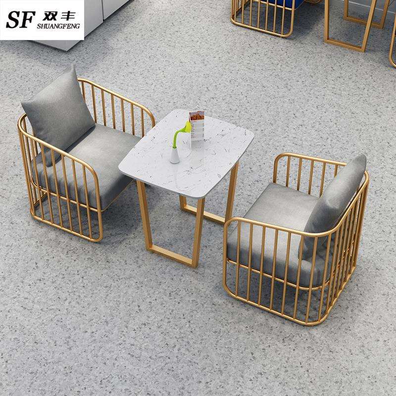 北欧简约咖啡厅布艺沙发创意双人懒人沙发奶茶店休闲区卡座沙发