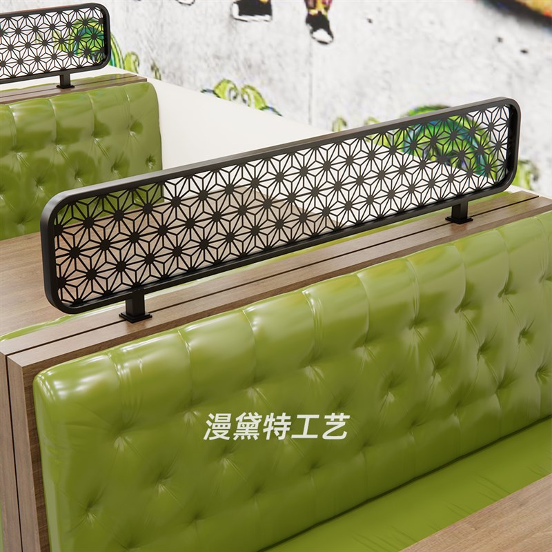 铁艺餐厅卡座屏风隔断餐饮栅栏烧烤火锅店奶茶店餐厅镂空围栏挡板