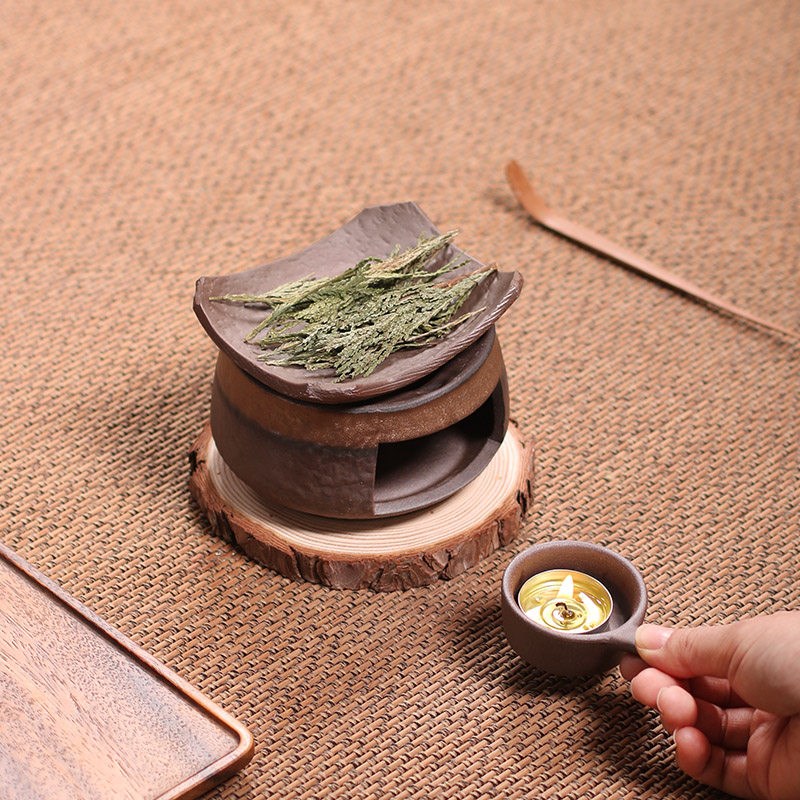 隔火香薰炉蜡烛加热陶瓷烘烤焙茶恒温扩香器小众高级白鼠尾草雪松