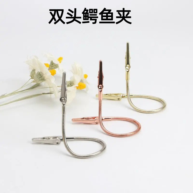 银色双头鳄鱼夹蚊香夹支架