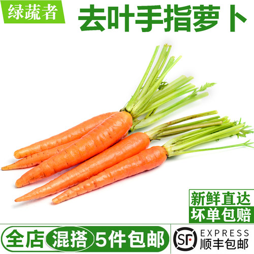 去叶手指胡萝卜500g 迷你小水果胡萝卜 生吃新鲜蔬菜西餐沙拉食材