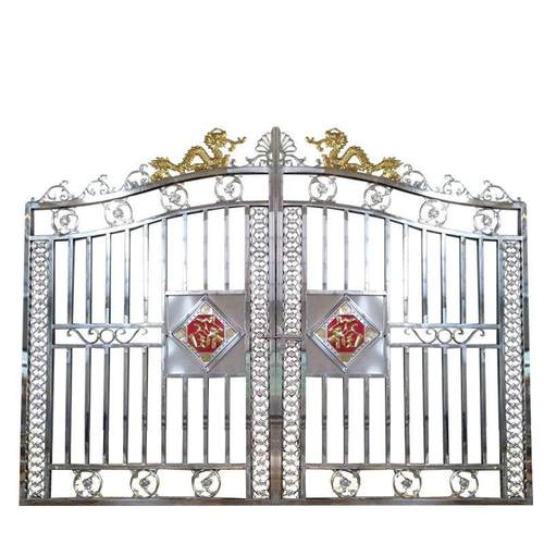 定制304不锈钢大门庭院双开门户外别墅对开门家用农村院子四开门