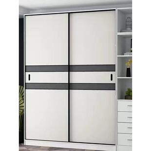 衣柜门推拉门定制现代简单耐磨柜门定制实木衣柜卧室平滑推拉门定