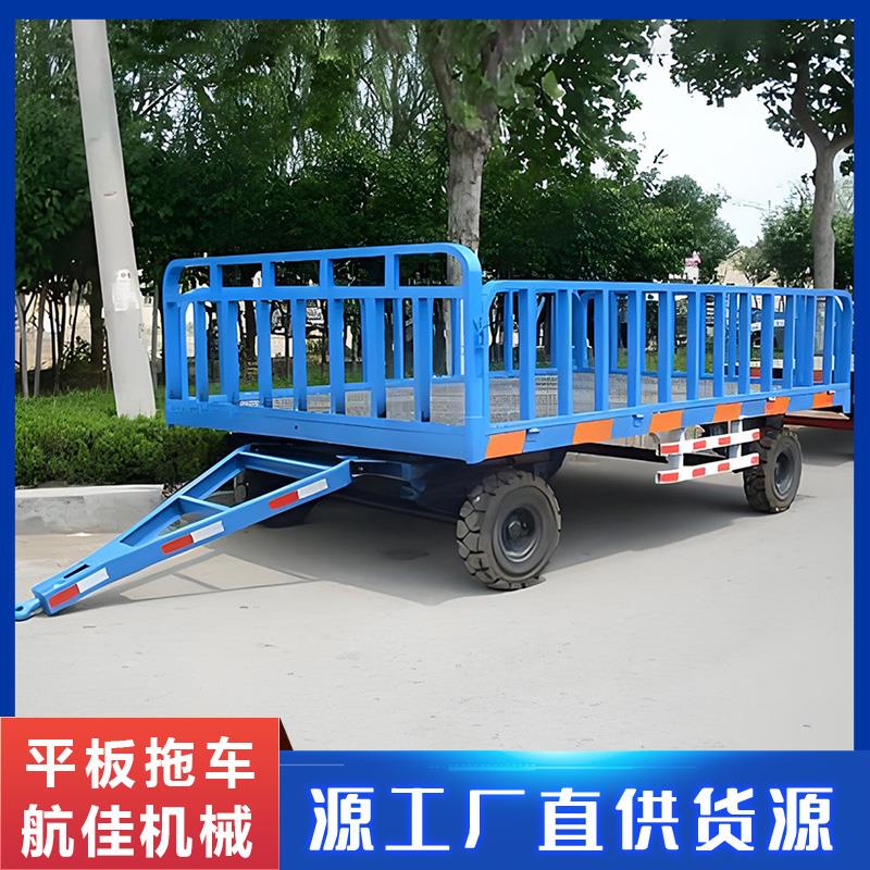 移动牵引叉车拖挂车货物转运平板拖车仓储物流厂区四轮转运周转车