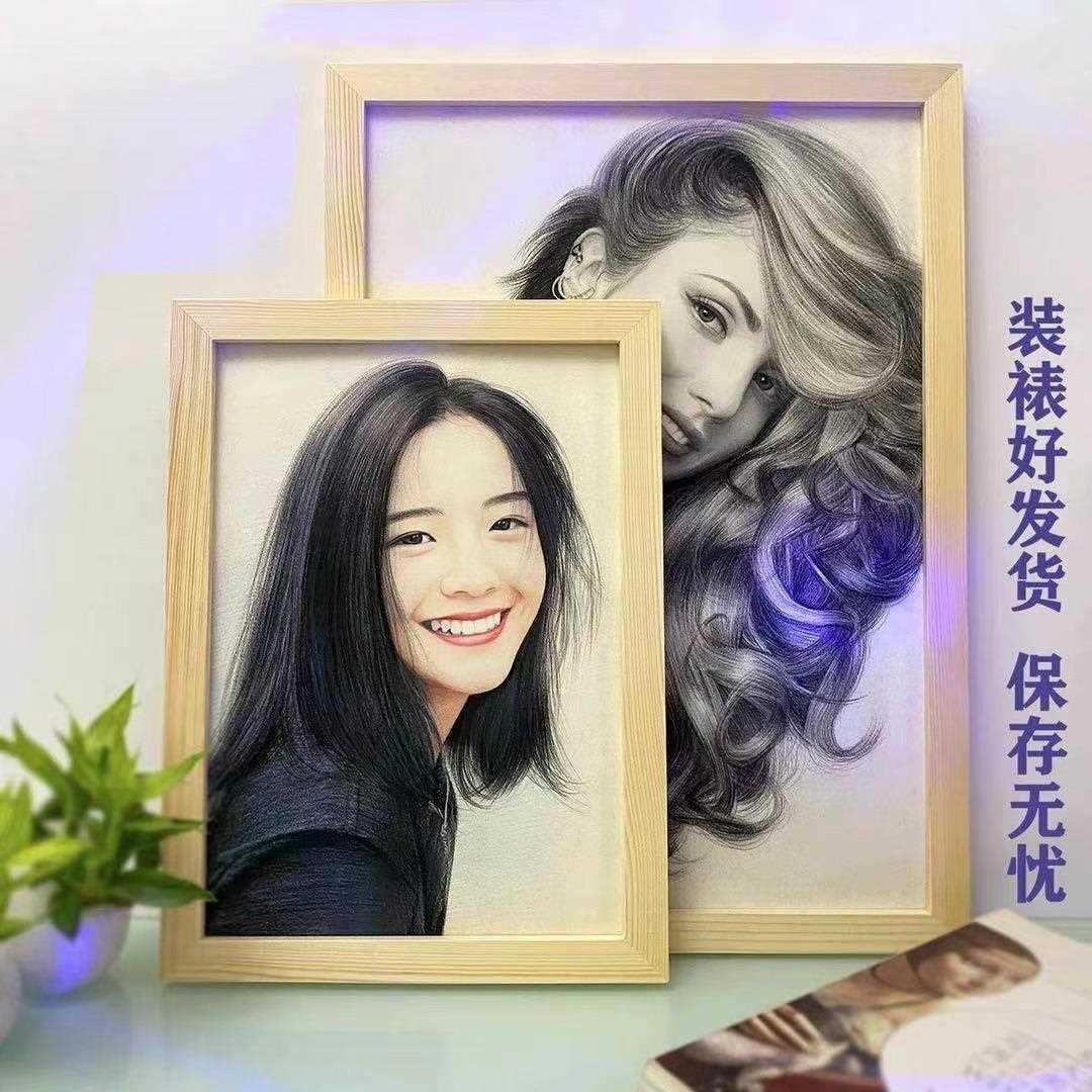 素描画像定制手绘彩铅画代画人物画肖像画真人照片转手绘画头像画
