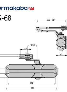 原装德国DORMA多玛TS68闭门器液压关门器 带防伪密码 不定位