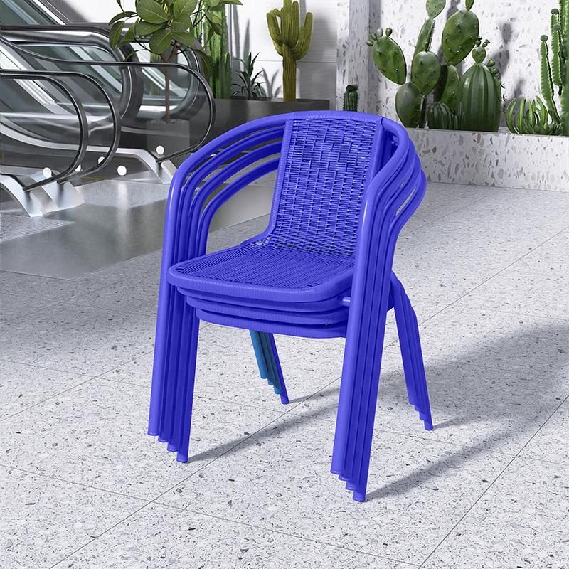轻奢家用阳台靠背椅波尔多椅塑料椅子户外露天露天花园休闲仿藤椅