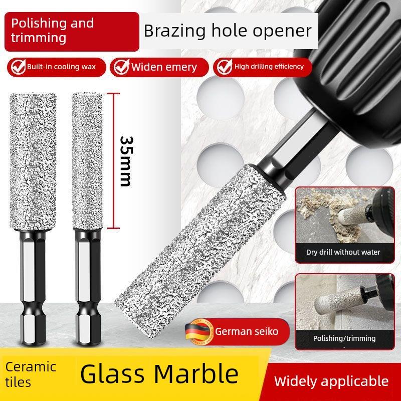 六角柄瓷砖干钻磨一体玻璃大理石开孔器手摇电钻磨头