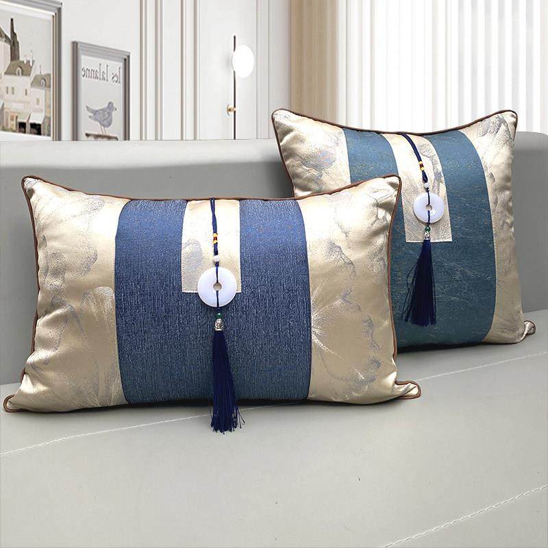 新中式腰枕红木流苏吊穗沙发抱枕靠垫样板间中式家居软装靠枕套p,居家布艺,靠垫/抱枕,淘宝优惠券,粉丝福利购,淘宝优惠卷