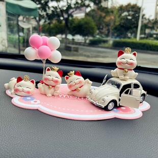 可爱的女神风格的幸运猫汽车配件饰品经典的装饰用品在汽车汽车内
