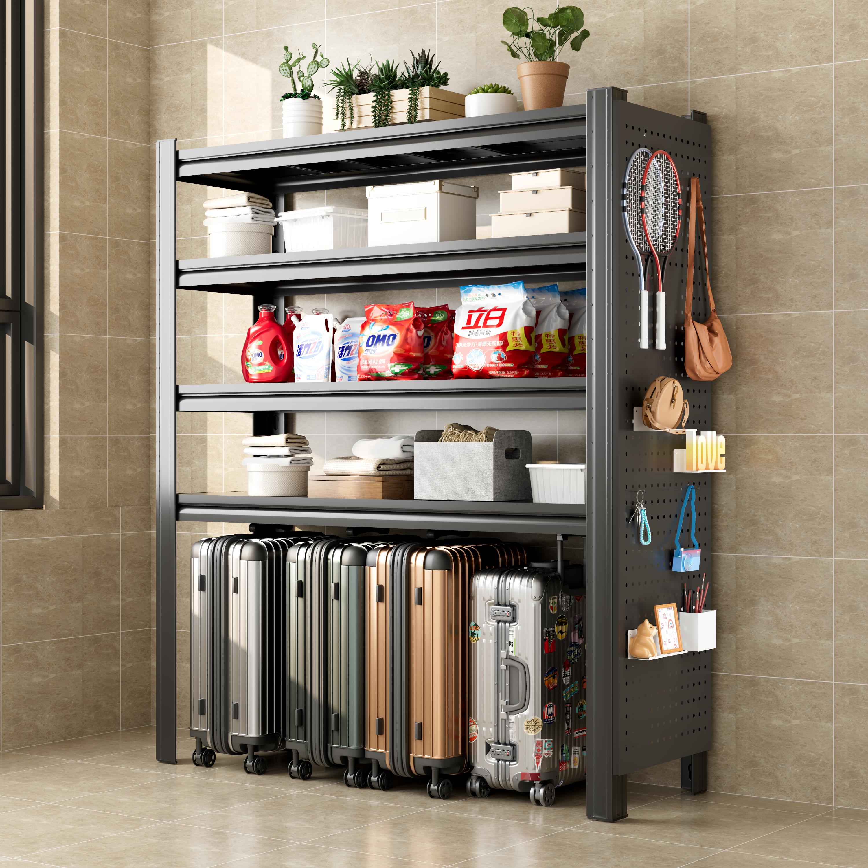 阳台置物架多层家用客厅厨房洗手间仓库储藏间钢制落地收纳铁架