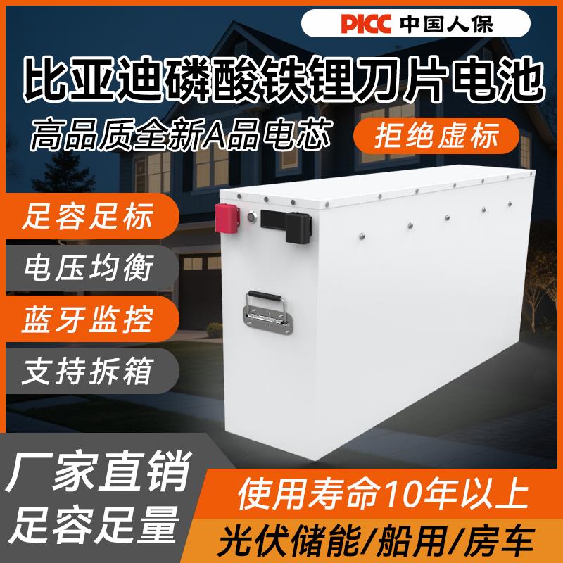 家用光伏太阳能专用充电储能蓄电池20度大容量24V比亚迪刀片电池