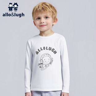 阿路和如男童纯棉t恤长袖春秋2026年新款儿童打底衫秋装秋衣外套