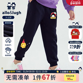 男宝休闲运动裤 阿路和如男女童长裤 子束脚印花秋冬小孩小童童装