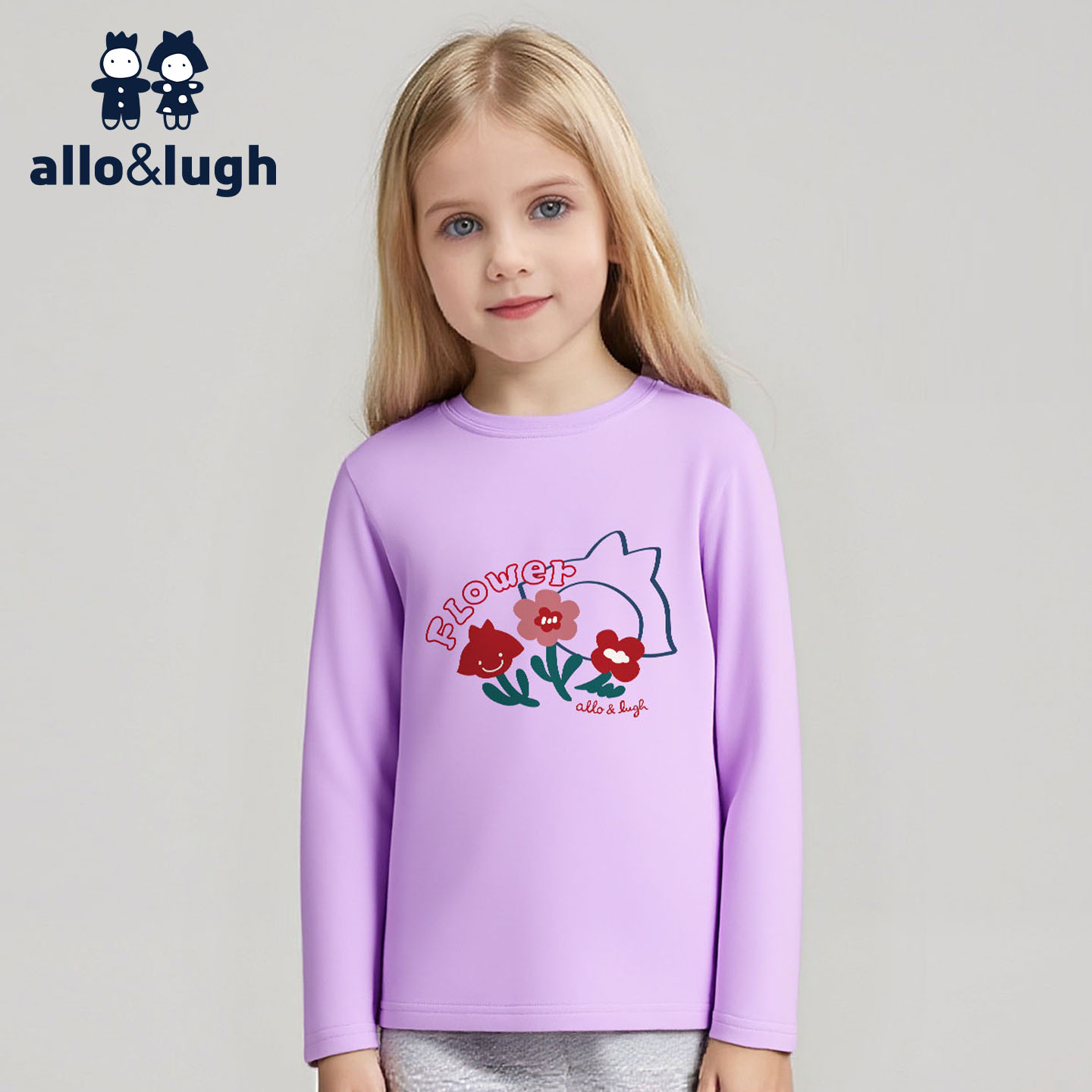 阿路和如女童纯棉长袖T恤卡通印花春秋款可爱儿童打底衫女孩上衣