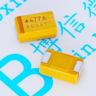 贴片钽电容 7343 10% D型 黄色 477A 胆电容 极性电容 10V470UF
