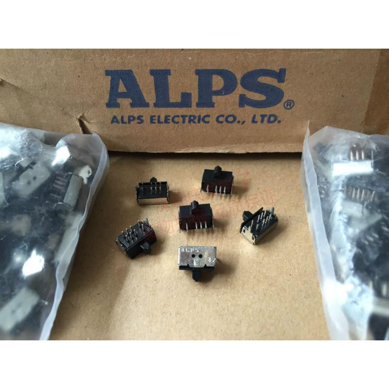 原装日本ALPS SSAC120200 滑动开关拨动开关 8脚3档 卧式电源开关