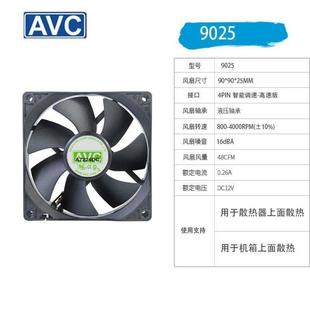 9CM臺(tái)式 原裝 AVC CPU風(fēng)扇超靜音8 電腦風(fēng)扇機(jī)箱風(fēng)扇CPU散熱器風(fēng)扇