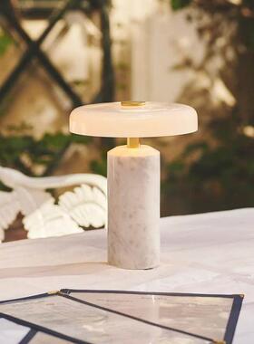 丹麦Trip Carrara可携式充电台灯客厅卧室床头大理石高级感气氛灯