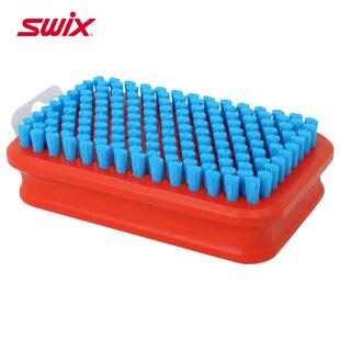SWIX滑雪板打蜡工具矩形细型蓝色尼龙刷板底清洁抛光刷T0160B