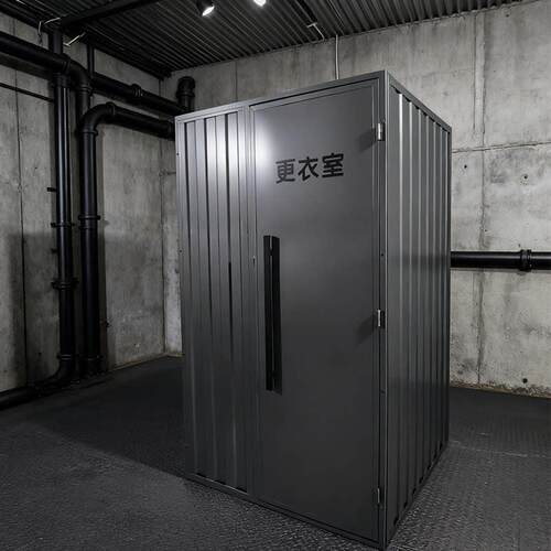 工业风移动试衣间服装店试衣间白色简约商业空间更衣室