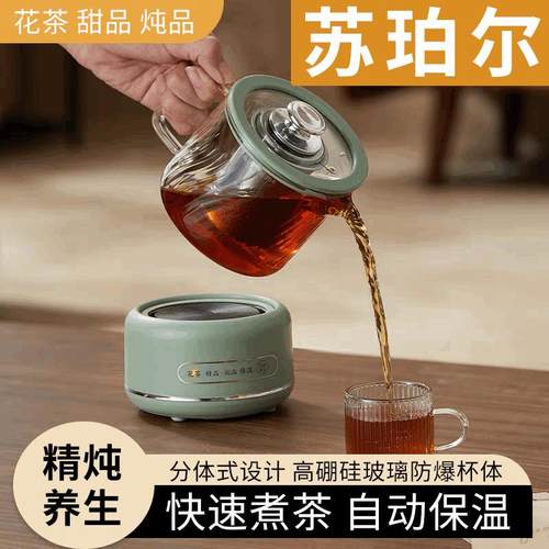 全玻璃养生壶小型办公室养生杯多功能家用养生杯迷你全自动花茶壶