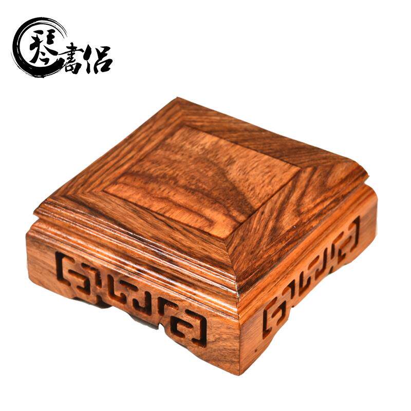 花梨木底座实木 正方形 花瓶佛像底座印章钱币底座紫砂壶茶壶底座