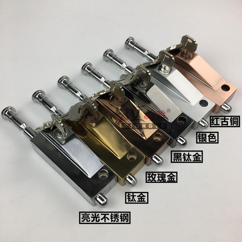 玻璃锁有框门地锁铝合金门弹簧插销地锁木门地插锁玻璃门锁插销锁