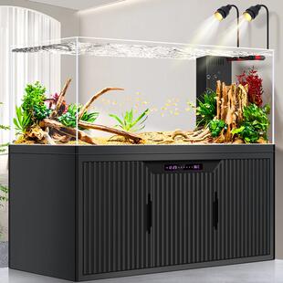 底滤溪流缸全套2025新款大型鱼缸客厅超白玻璃吉罗原生态造景草缸