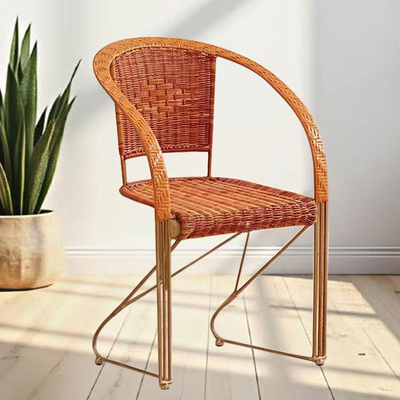 跳跳椅休闲简约椅办公椅子铁艺藤编织阳台腾椅靠背现代电脑麻将椅