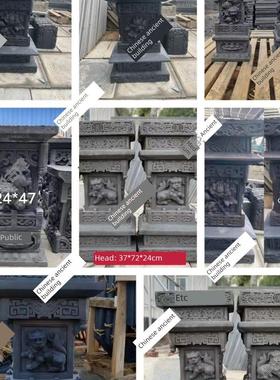 彷古古建筑砖雕中式大院大院大院大门两侧蝗头装饰浮雕挂件