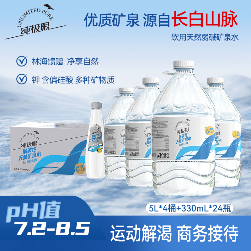 纯极限天然矿泉水长白山黄金水源