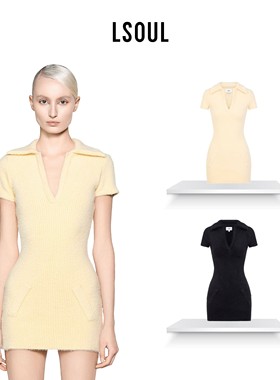 【Lovelyz-TEIN同款】LSOUL 短款包臀修身名媛气质连衣裙收腰女裙