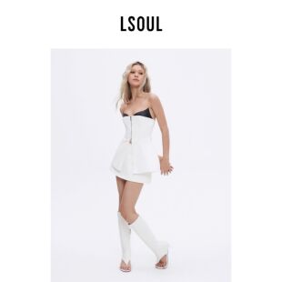 LSOUL 叉上衣甜美性感短套装F Cerise Set