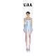 LSOUL夏季 高级度假风吊带收腰连衣裙修身 性感短裙女