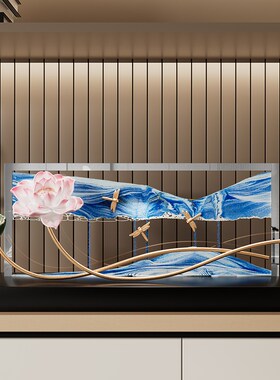 好运连连流沙画摆件高级感小众客厅D玄关酒柜装饰品办公室乔迁礼