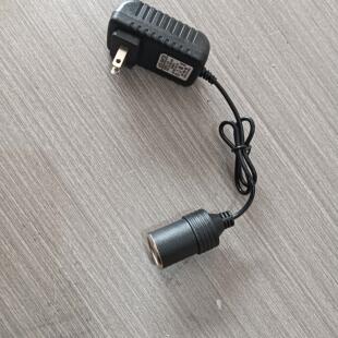 220V转24V12v伏点烟器口电源转换器变压器车载风扇转家用转换插头