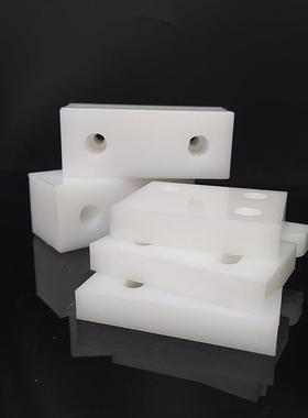 .白色尼龙板蓝色耐磨PA6方块绿色PE长条黑色加纤PA66圆棒零切加工